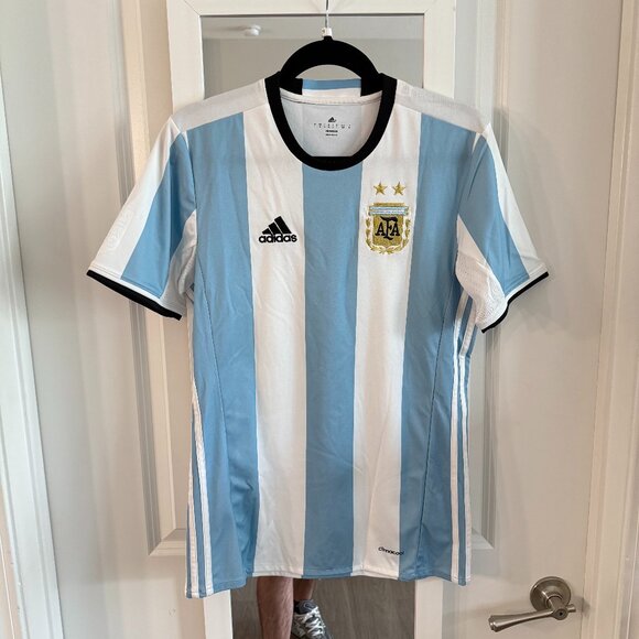 Adidas Argentina Soccer Jersey Size Small Color Blue and White - Picture 2 of 5